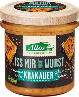 PÂTES VEGAN A'LA KRAKAUER SAUCISSE SANS GLUTEN BIO 135 g - ALLOS