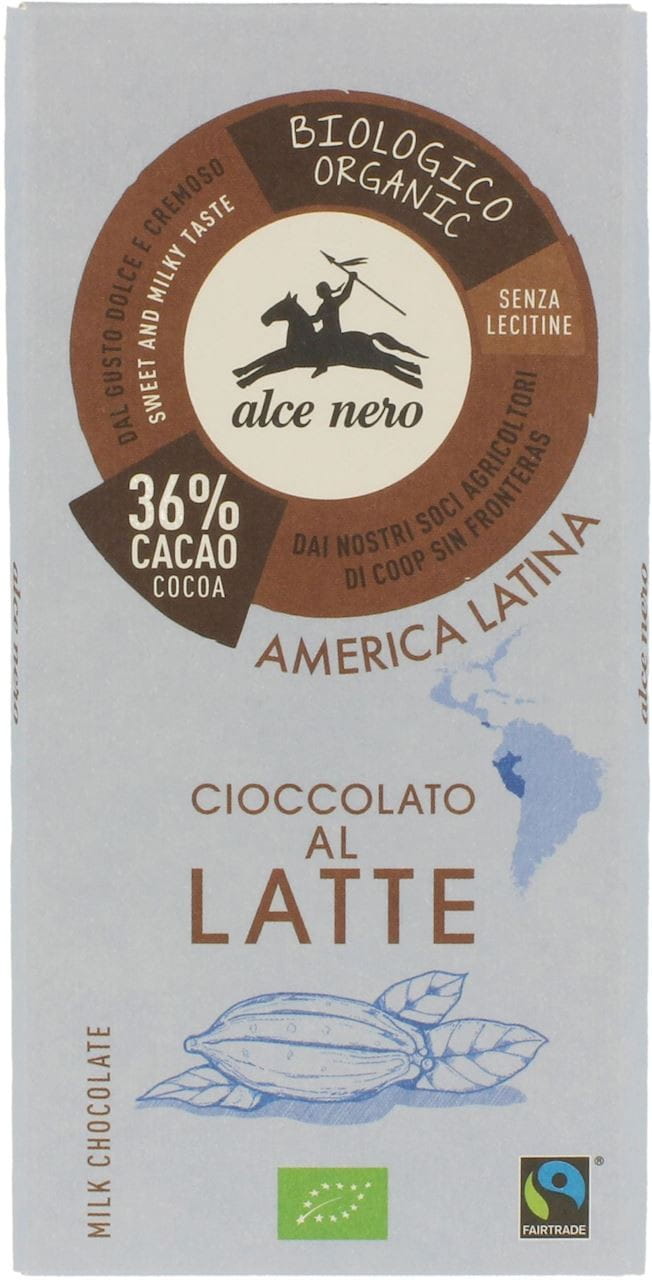 Chocolat au lait BIO équitable 100 g - ALCE NERO