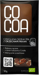 Chocolat noir 70% aux noix de pécan BIO 50 g - CACAO