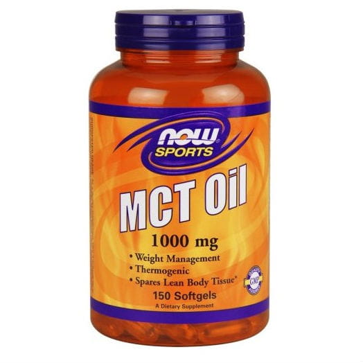 Huile MCT à partir d'huile de noix de coco et d'huile de palme MCT 1000 mg 150 gélules NOW FOODS