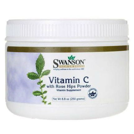 Vitamine C L acide - Poudre ascorbique à l'églantier Vitamine C à l'églantier poudre 250g SWANSON