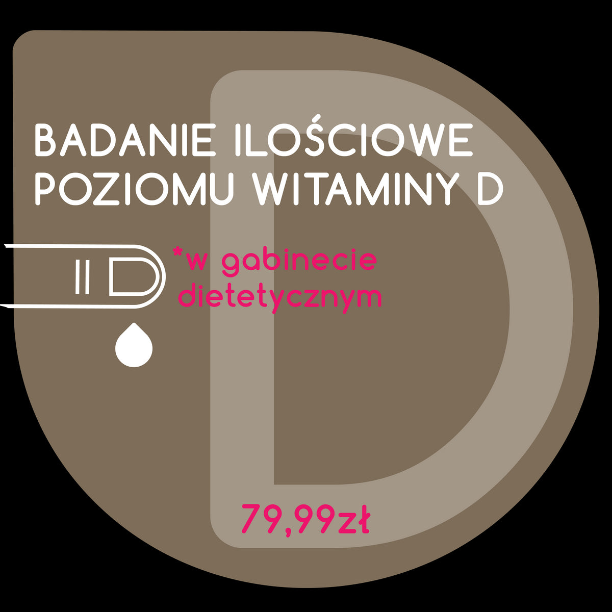 Examen quantitatif des niveaux de vitamine D dans un cabinet diététique