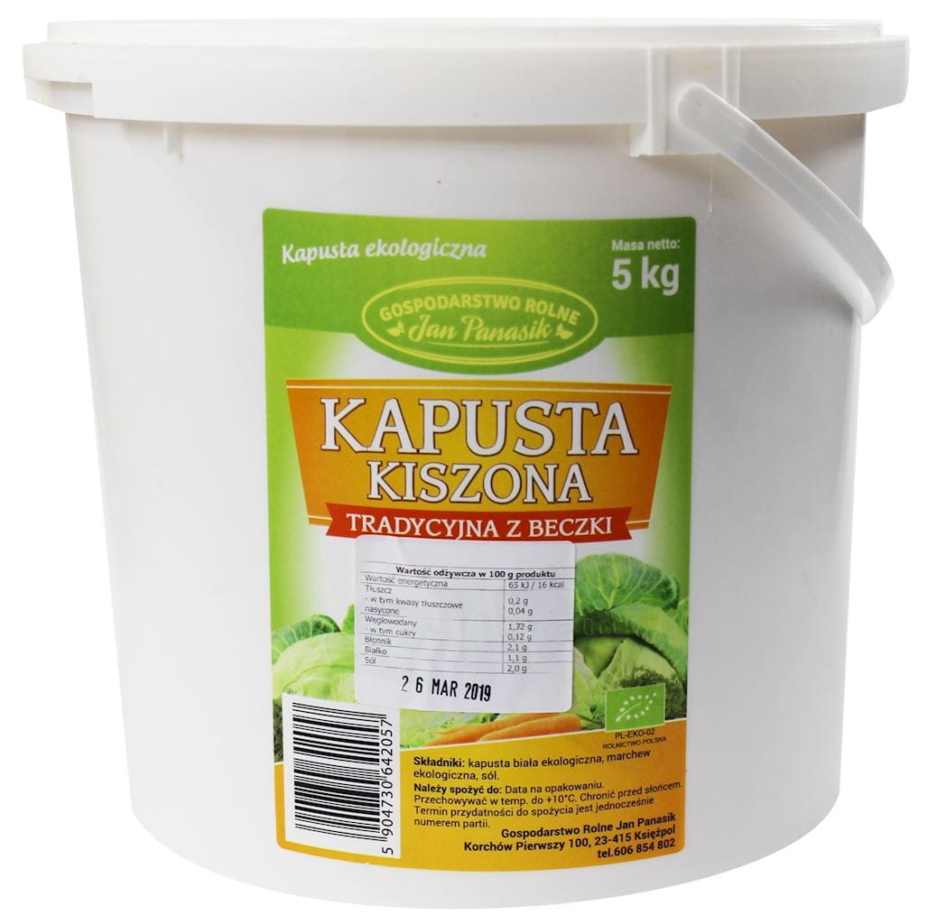 Choucroute BIO 5 kg (seau) - JAN PANASIK
