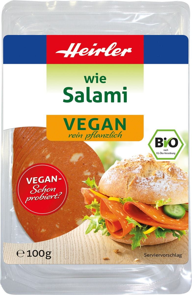 Produit végétalien salami BIO 100 g - HEIRLER