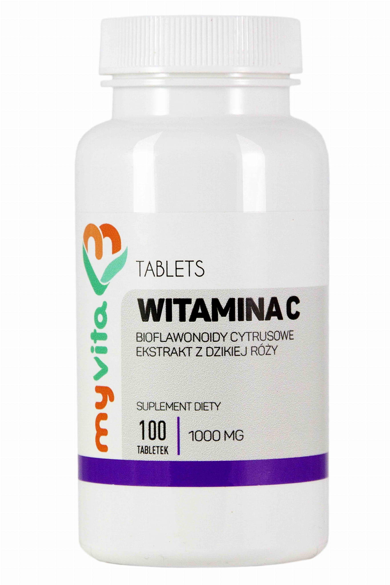 Vitamine C 1000mg avec extrait de rose musquée et bioflavonoïdes 100 tab. MYVITA