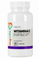 Vitamine C 1000mg avec extrait de rose musquée et bioflavonoïdes 100 tab. MYVITA