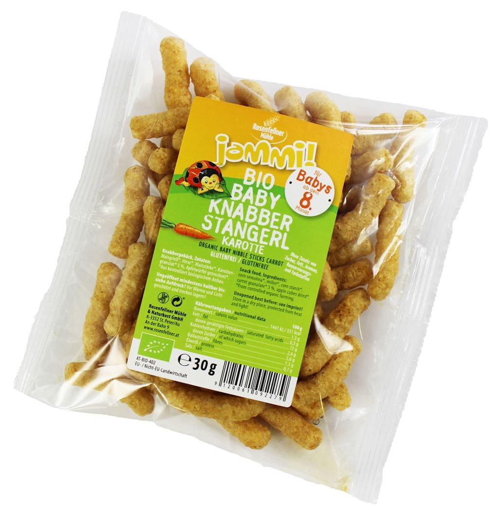Chips de carottes pour enfants sans gluten BIO 30 g - ROSENFELLNER