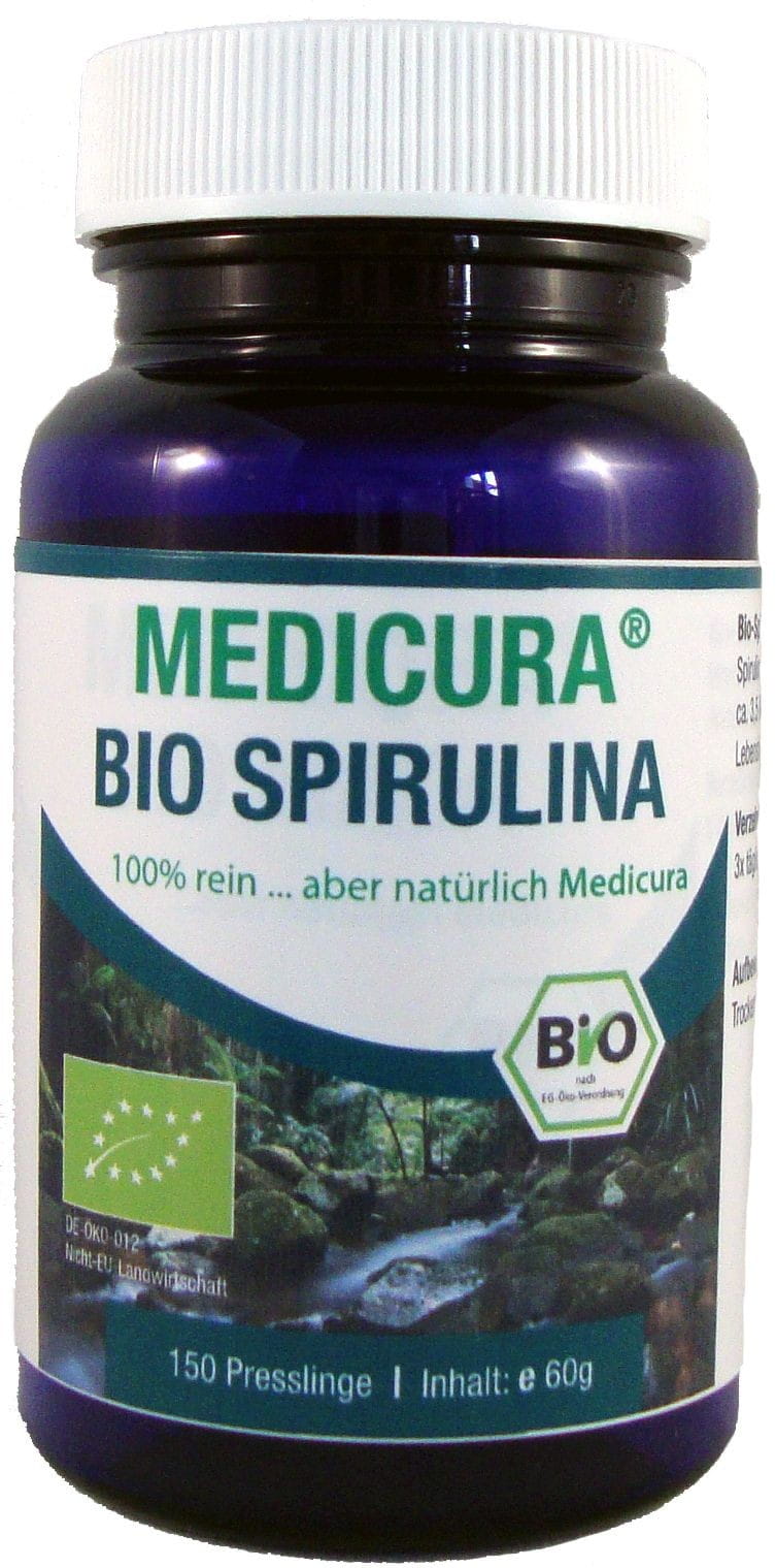 Spiruline en pastilles BIO 60 g (150 pièces) - MEDICURA