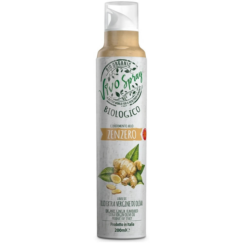 Huile d'olive extra vierge saveur gingembre BIO spray 200 ml - VIVO SPRAY