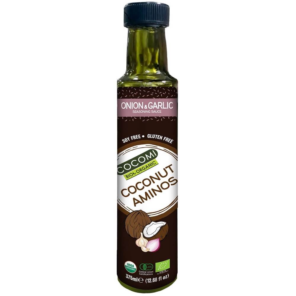 Sauce coco Aminos à l'oignon et à l'ail BIO sans gluten 250 ml - COCOMI