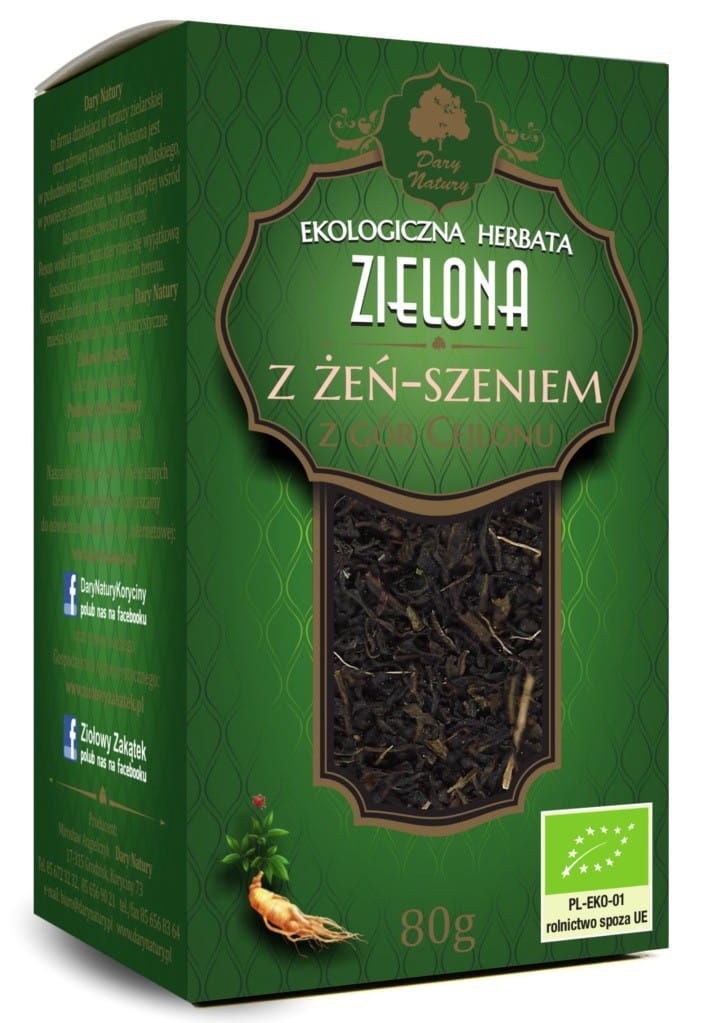 Thé vert au ginseng BIO 80 g - CADEAUX DE LA NATURE