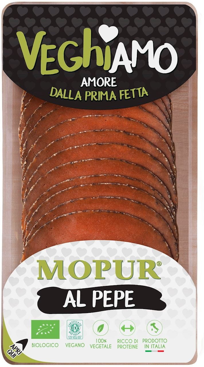 Produit végétalien A'LA mopur saucisson au poivre BIO 90 g - VEGHIAMO