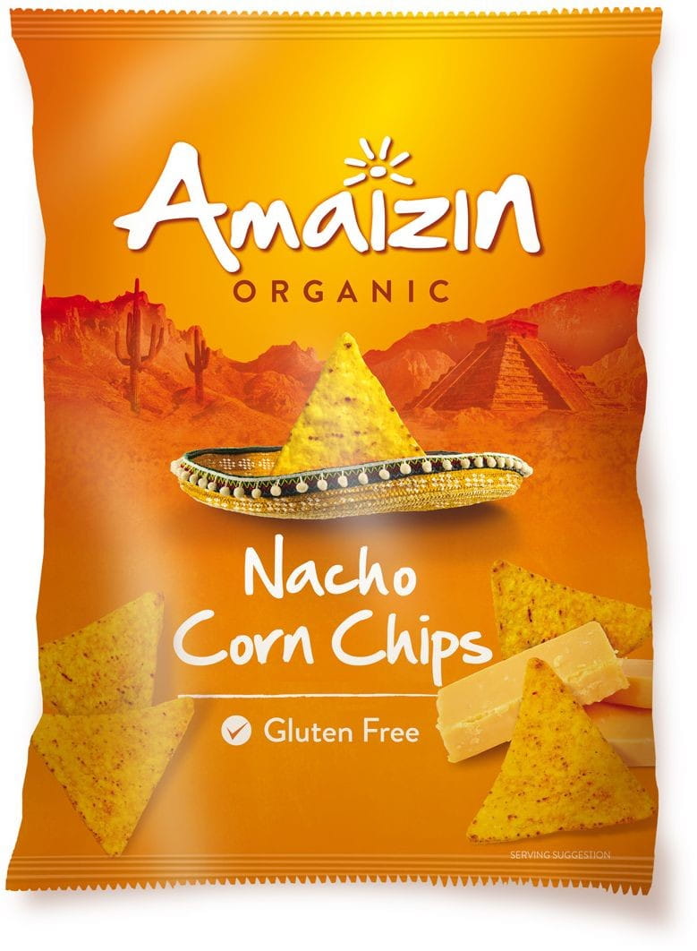Chips de maïs, goût fromage, sans gluten BIO 150 g - AMAIZIN