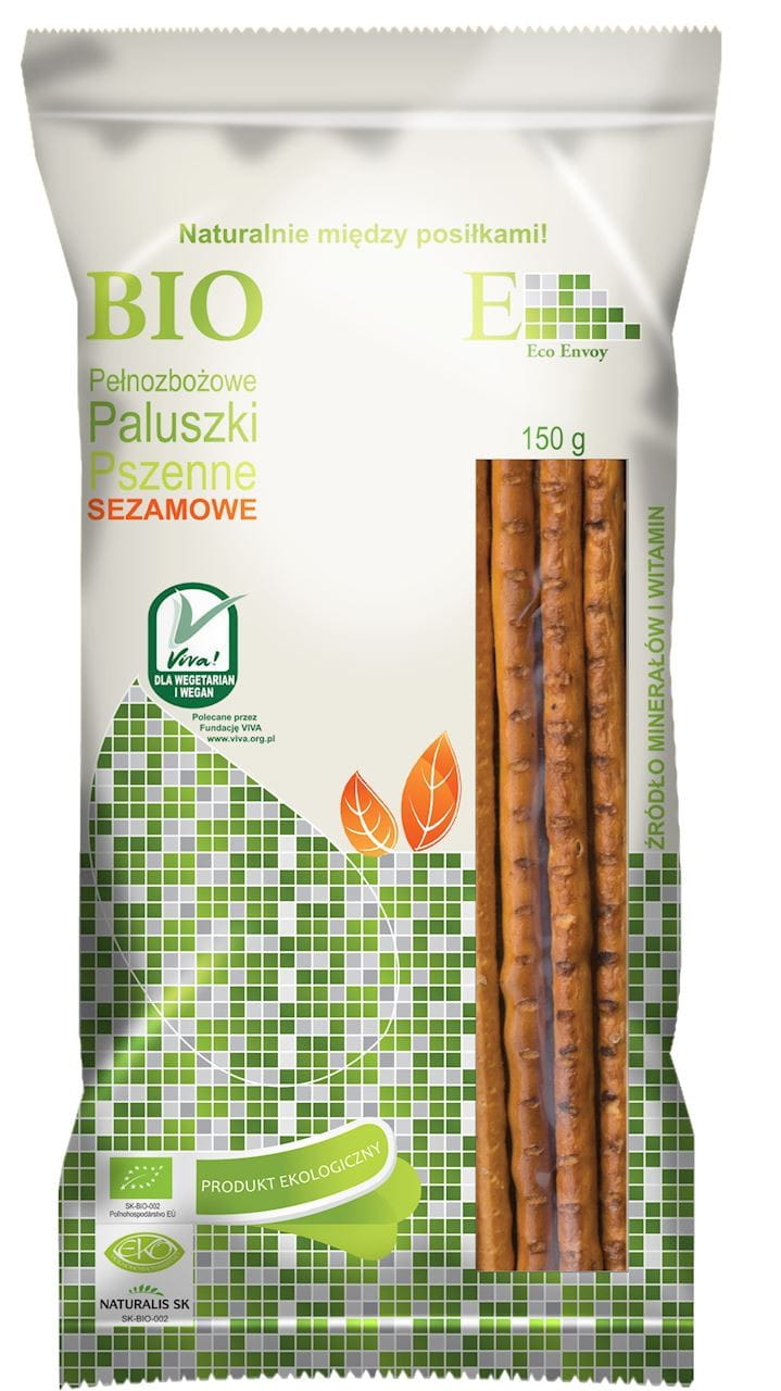 Bâtonnets BIO aux graines de sésame 150 g - Bâtonnets BIO ENVOY