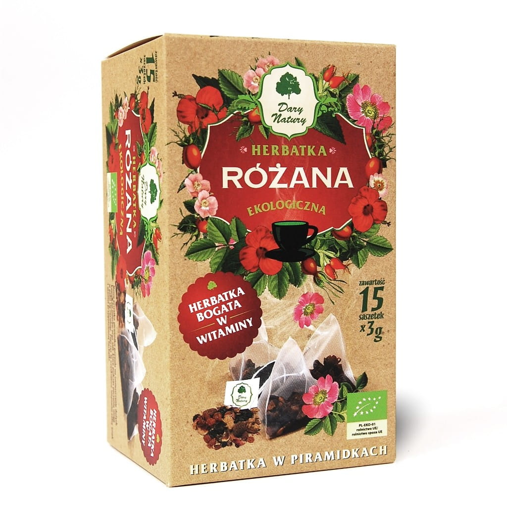 Thé à la rose BIO pyramides (15 x 3 g) - CADEAUX DE LA NATURE