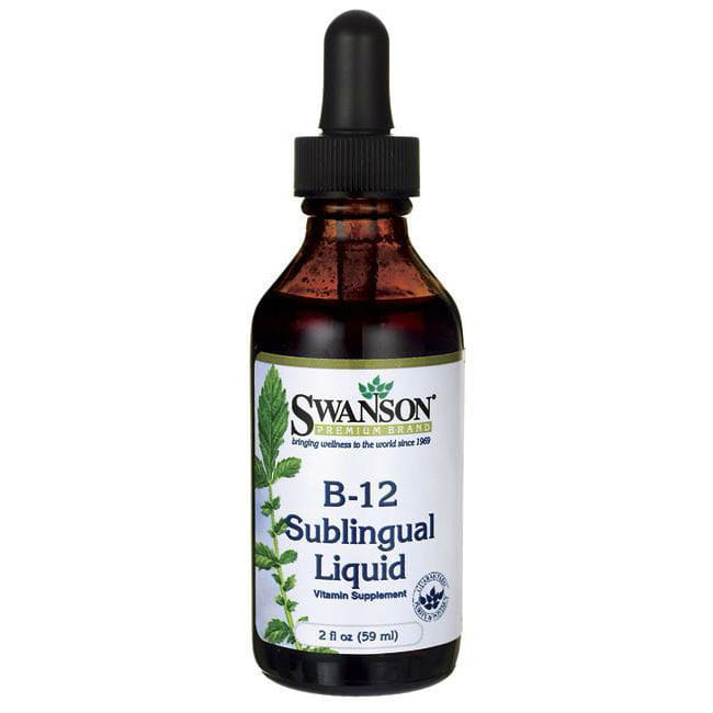 Vitamine B12 cyanocobalamine liquide B - 12 liquide sublingual 59ml par SWANSON
