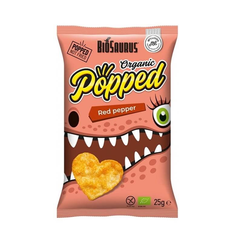 Chips de lentilles corail saveur paprika sans gluten BIO 25 g BIOSAURUS