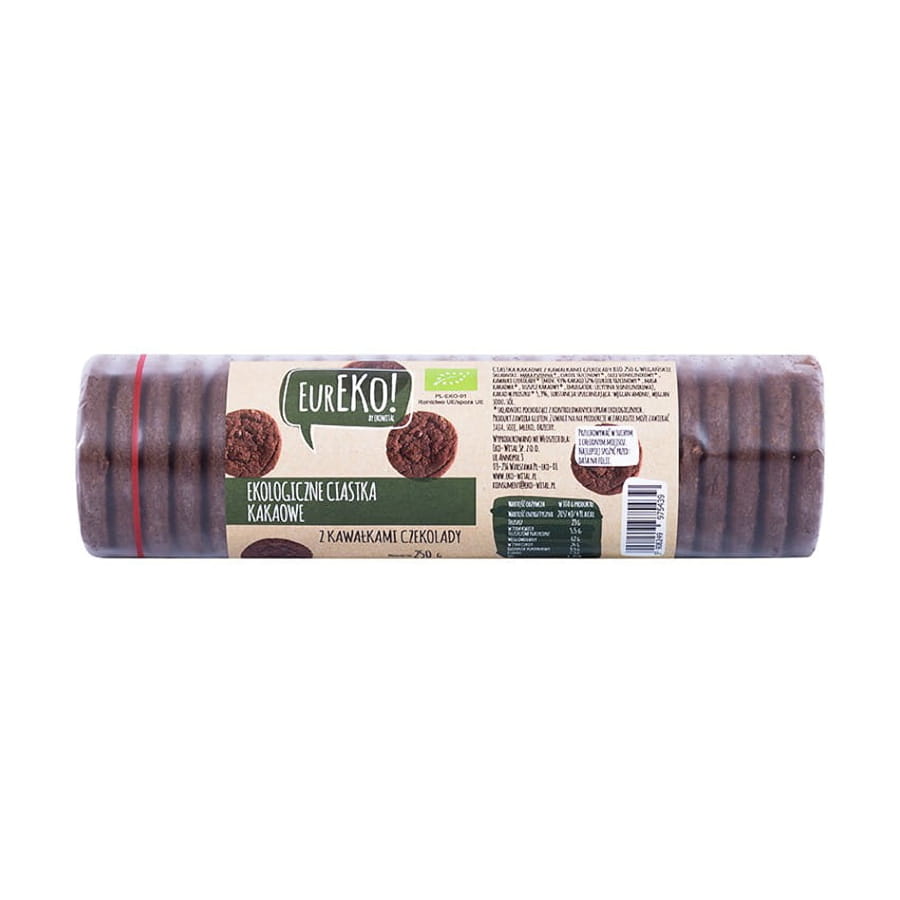 Biscuits aux morceaux de chocolat, vegan BIO 250 g EUREKO