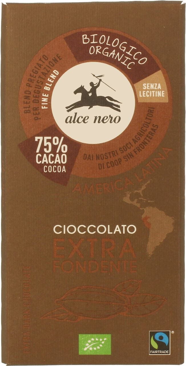 Chocolat noir BIO équitable 100 g - ALCE NERO