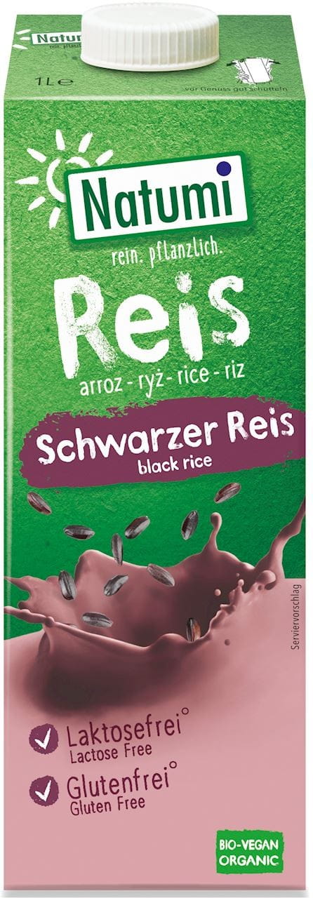 Boisson au riz noir sans gluten BIO 1000 ml - NATUMI
