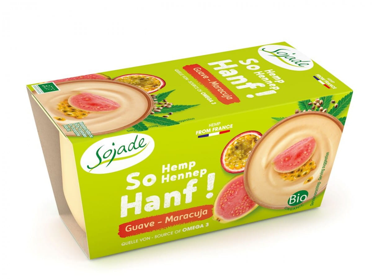 Dessert chanvre goyave - Fruit de la passion BIO (2 x 100 g) - SOJADE