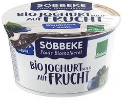 Yaourt entrée myrtille - cassis 38% de matière grasse BIO 200 g - SOBBEKE