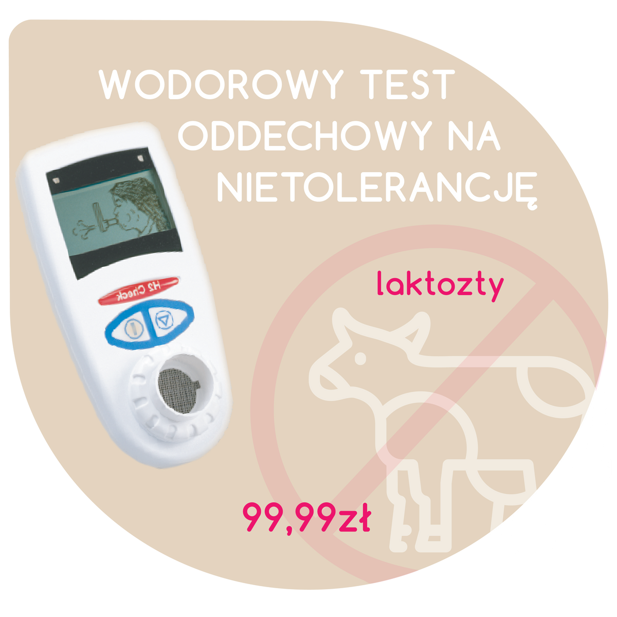 Test d'hydrogène pour l'intolérance au lactose dans la clinique diététique biogo