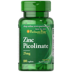 Picolinate de zinc 25mg picolinate de zinc 100 comprimés PURITAN'S PRIDE