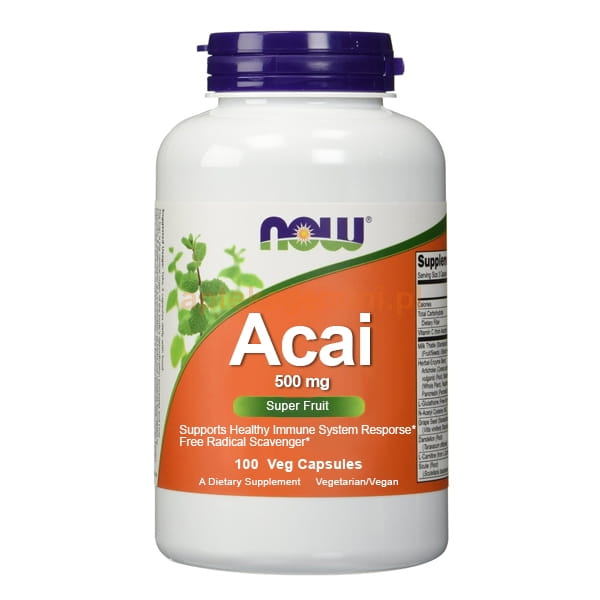 Acai 500mg 100 gélules NOW FOODS