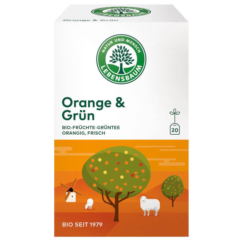 Thé vert à l'orange express BIO (20 x 15 g) - LEBENSBAUM