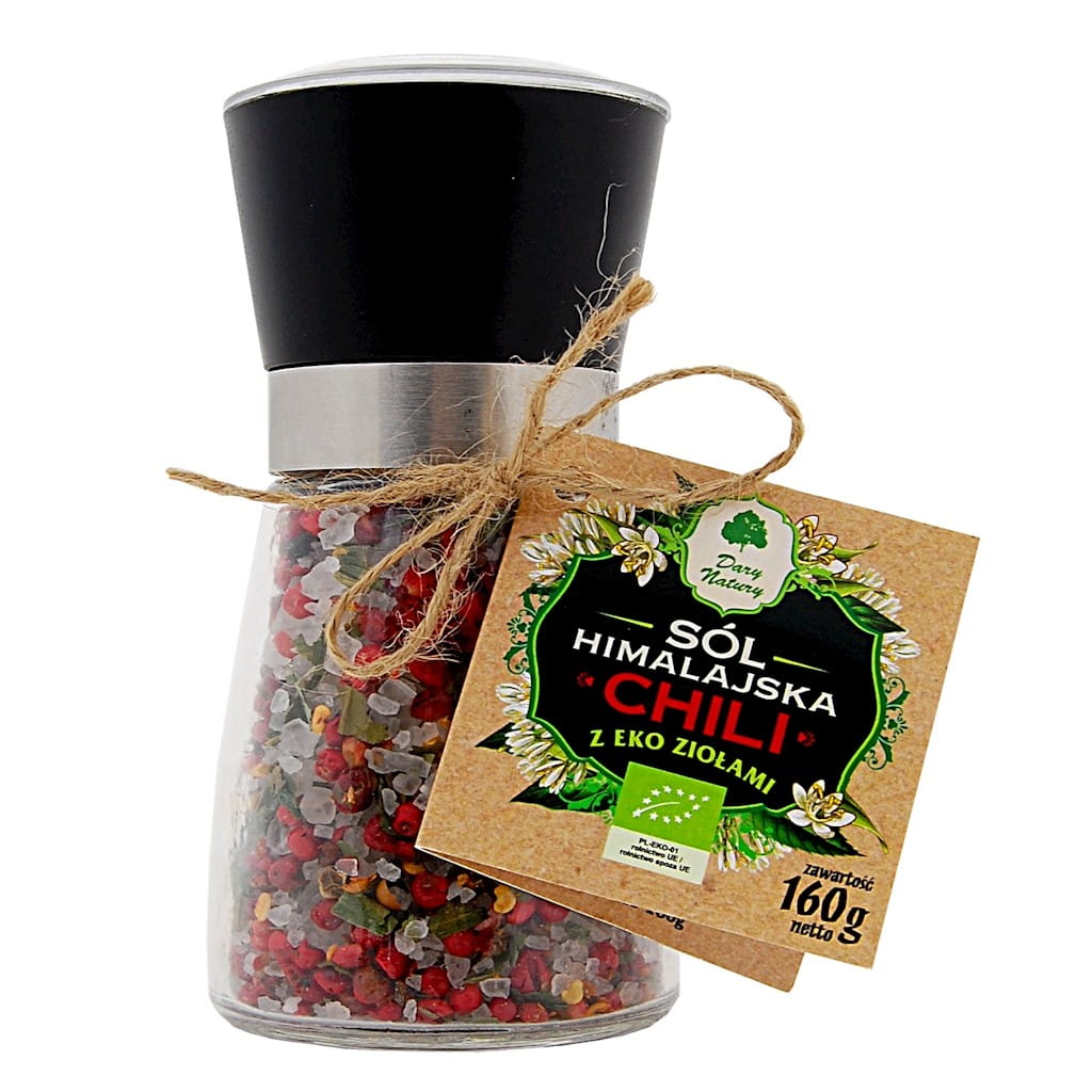 Sel de l'Himalaya au moulin aux herbes pimentées BIO 160 g - CADEAUX DE LA NATURE