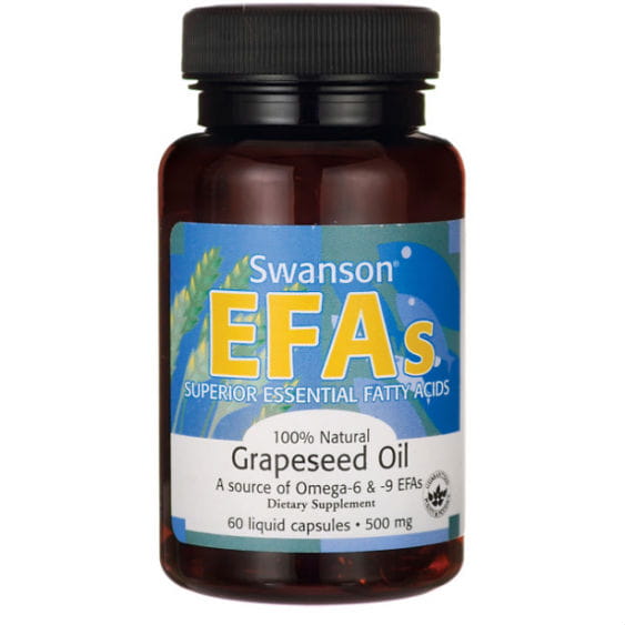 Efas huile de pépins de raisin huile de pépins de raisin 500mg 60 gélules SWANSON