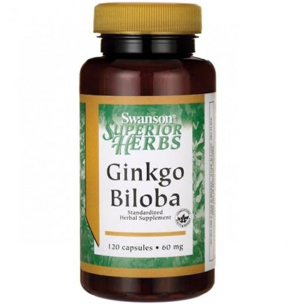 Extrait de ginkgo ginkgoselect extrait de ginkgo biloba 60mg 120 gélules SWANSON