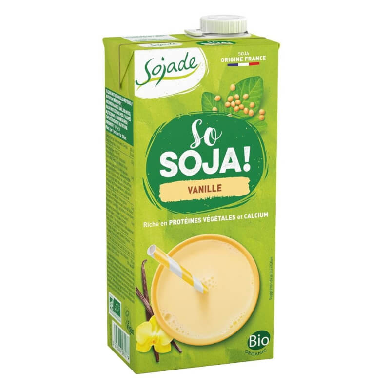 Boisson soja-vanille au calcium d'algues de mer. Sans gluten BIO 1000 ml - SOJADE