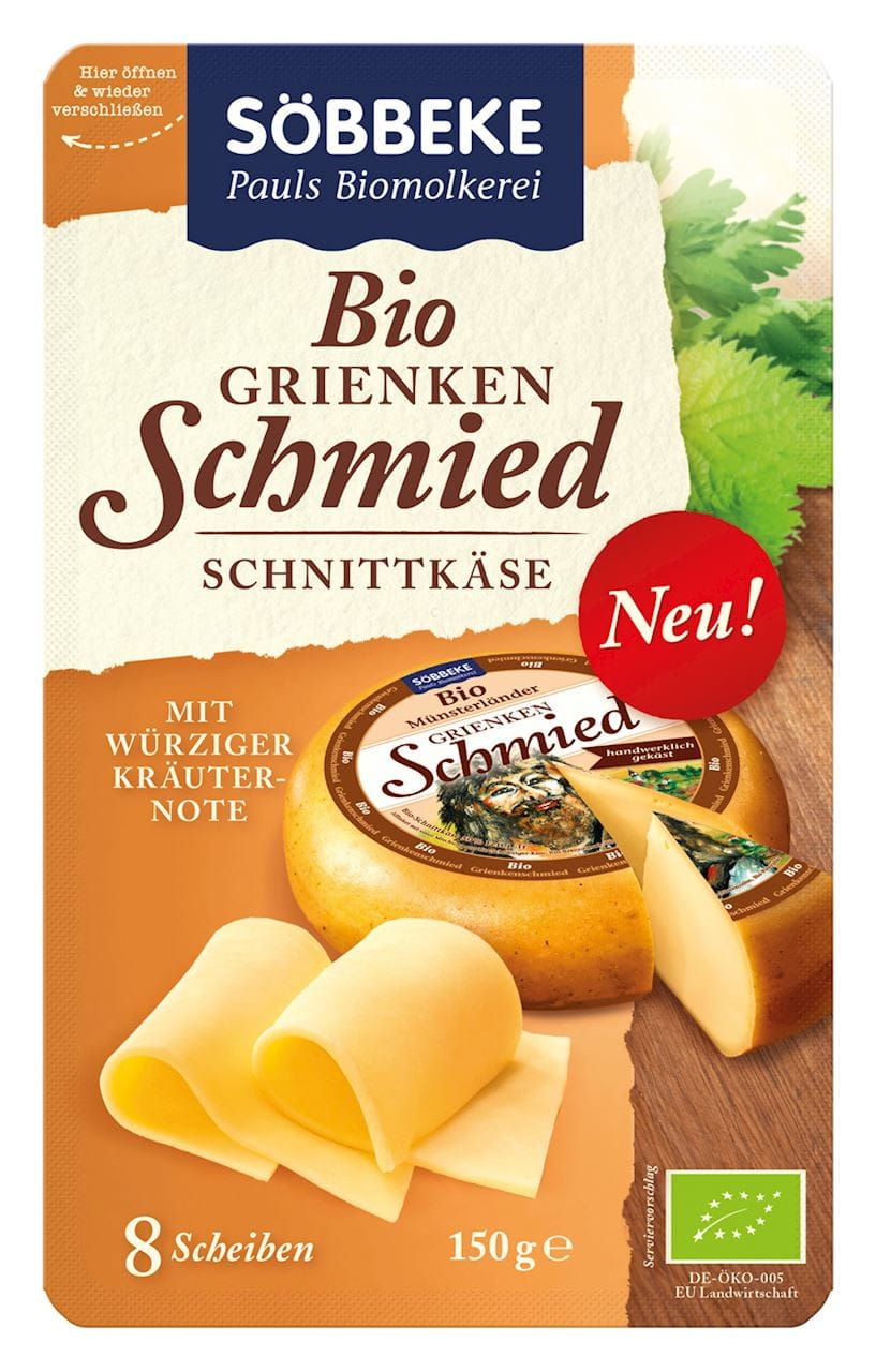 Fromage schmied affiné tranches BIO 150 g - SOBBEKE