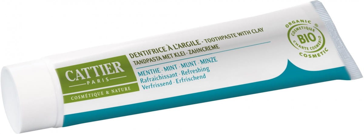 Dentifrice reminéralisant à l'argile et à la menthe EKO 75ml - CATTIER