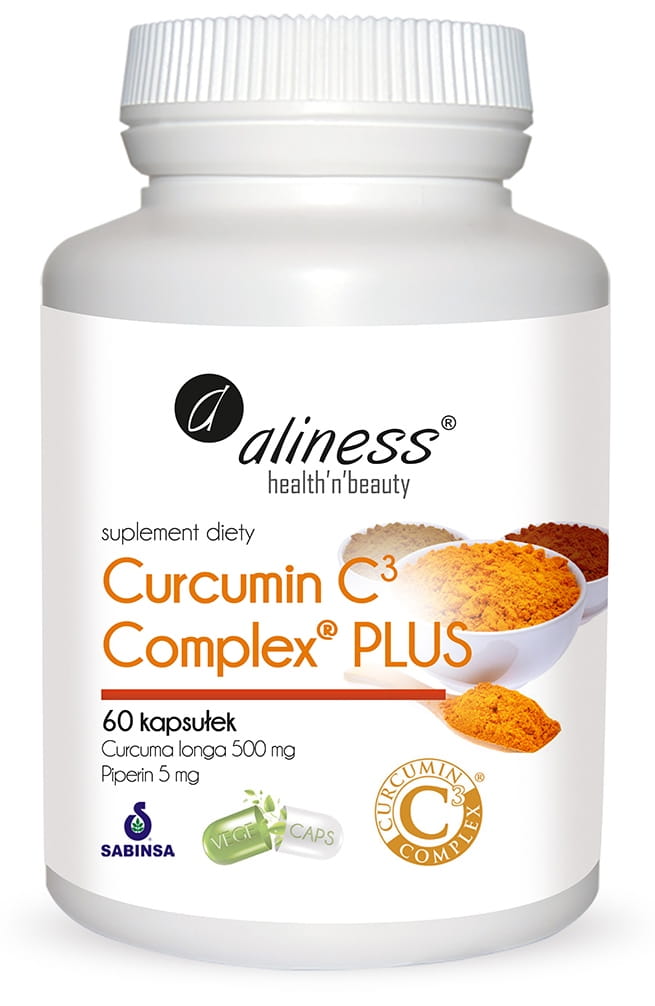 Curcumine C3 complexe extrait de curcuma plus 500mg curcuma longa 5 MG pipérine 60 gélules ALINESS