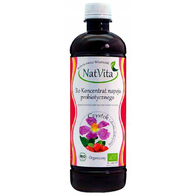Concentré de boisson probiotique écorce de rose sauvage et ciste BIO Probiotic 500ml NATVITA