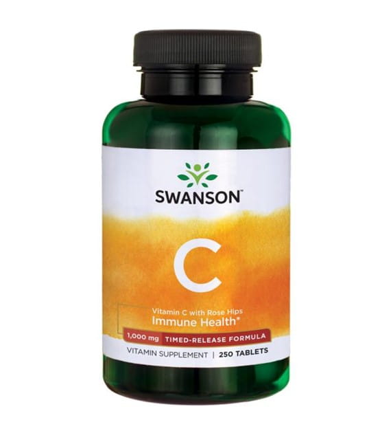 Vitamine C aux cynorrhodons 1000 mg à libération prolongée Vitamine C aux cynorrhodons 250 comprimés de SWANSON