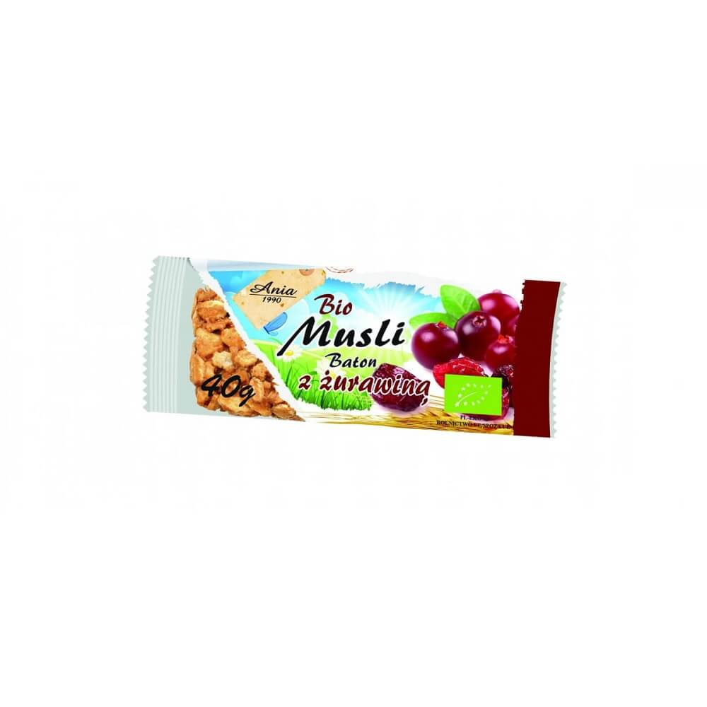Barre muesli canneberge bio 40 g - BIO ANIA
