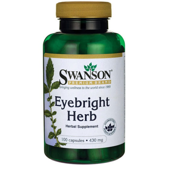 Euphraise euphraise herbe 430mg 100 gélules SWANSON