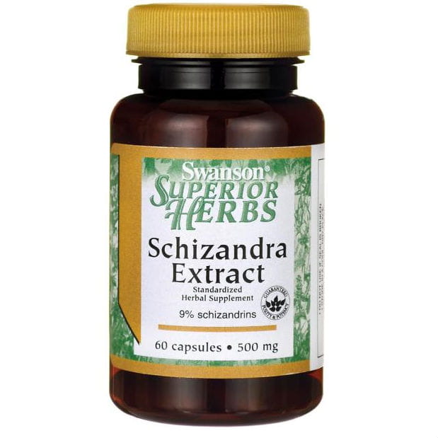 Extrait de Schizandra chinois fruit 500mg extrait de schizandra 60 gélules de SWANSON