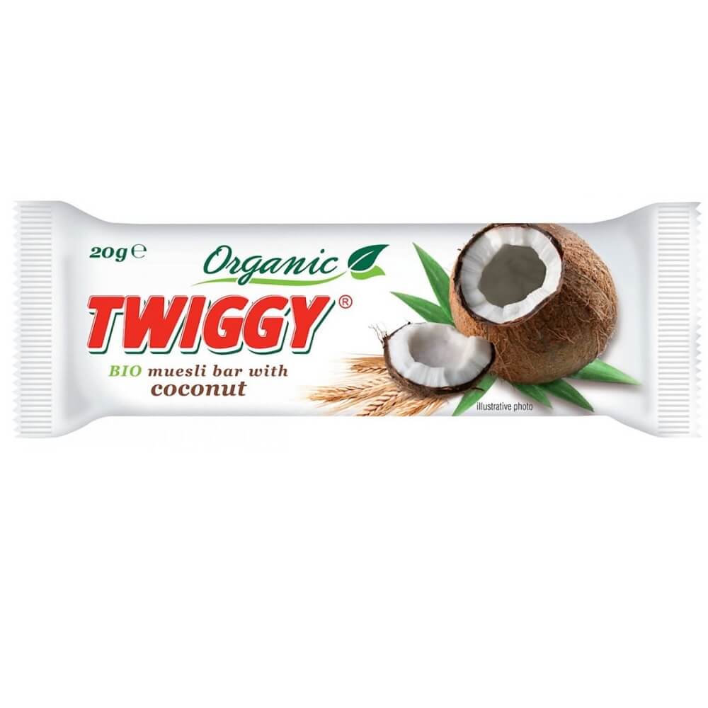 Barre muesli à la noix de coco BIO 20 g - TWIGGY
