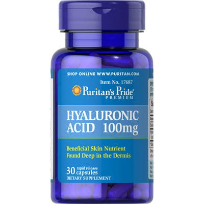 Acide hyaluronique 100mg acide hyaluronique 30 gélules PURITAN'S PRIDE