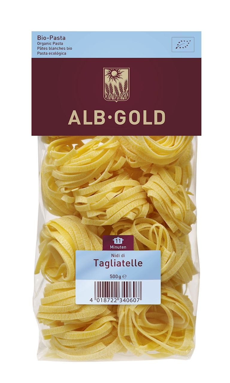 Pâtes (semoule) de nids de tagliatelles BIO 500 g - ALB GOLD