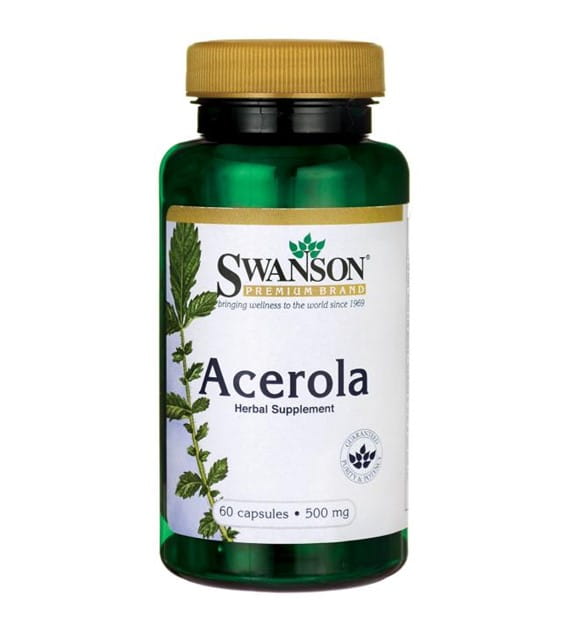 Acérola 500mg Vitamine C 60 gélules de SWANSON