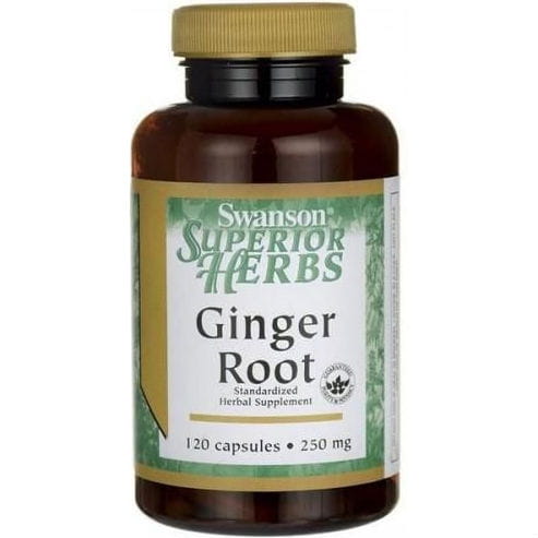 Gingembre extrait de racine de gingembre 250mg 120 gélules de SWANSON