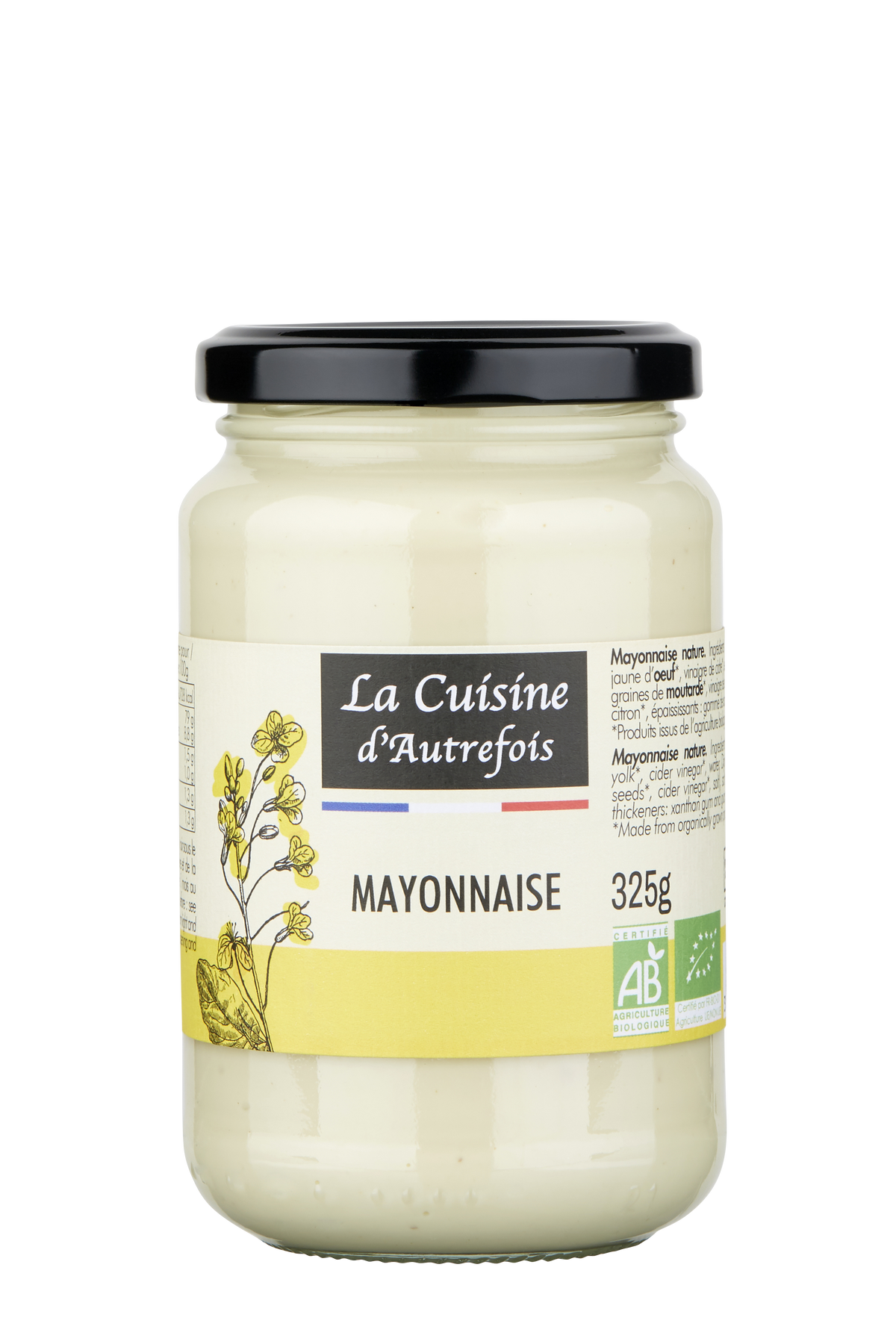 Mayonnaise aux oeufs BIO 325 g - LA CUISINE D AUTREFOIS